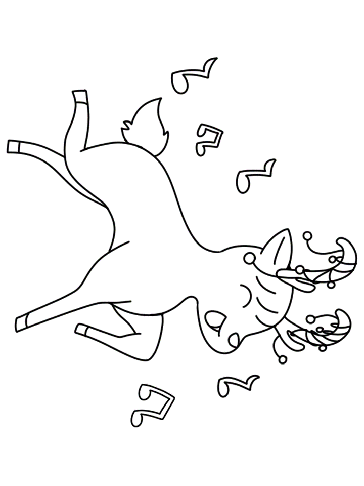 Kolorowanka tańczącego jelonka - kreatywna zabawa dla każdego kolorowanka do druku